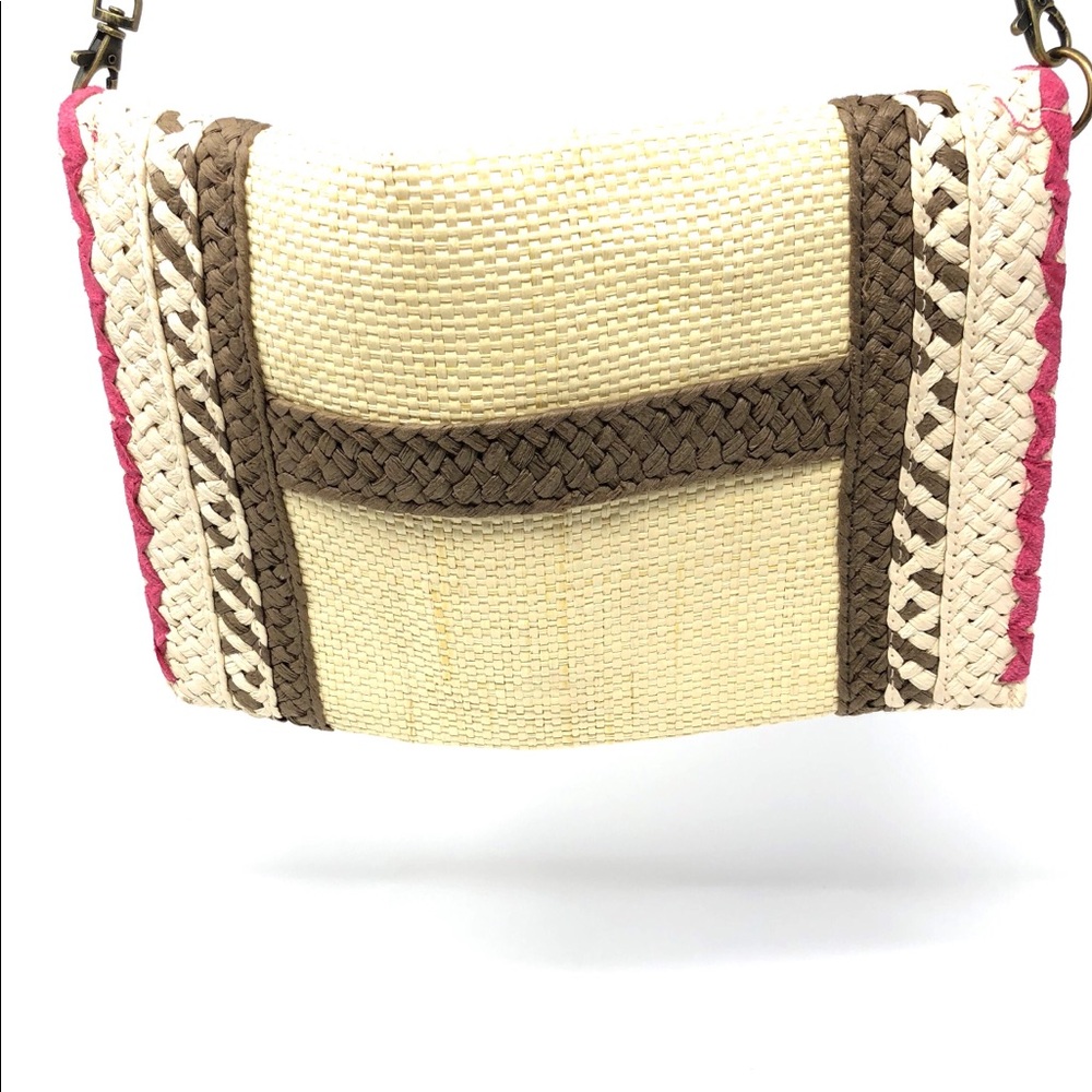 🔸V by Eva Woven Embroidered Shoulder Purse - Picture 5 of 8